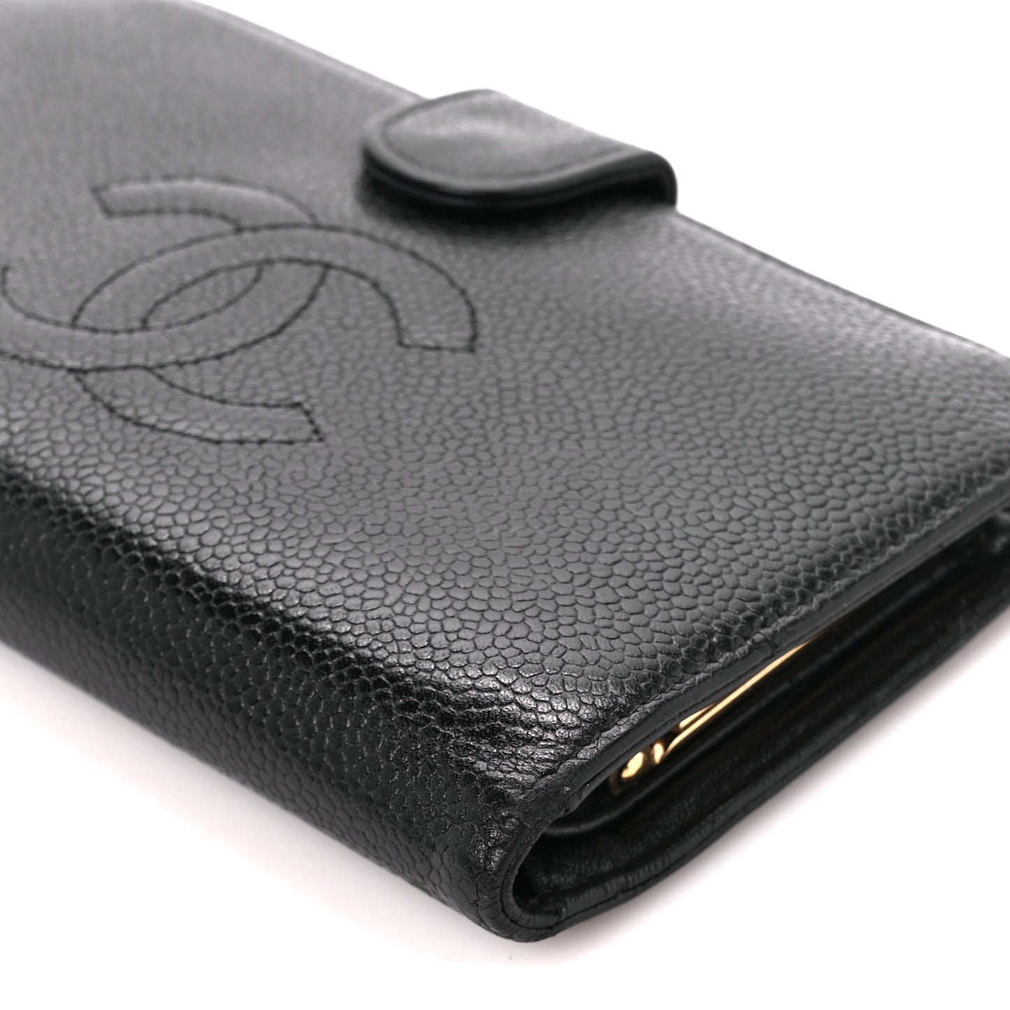 Caviar Timeless CC French Wallet Black