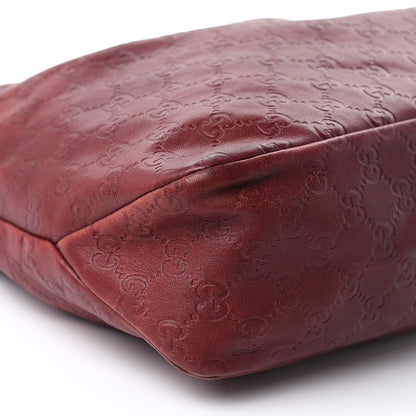 Gucci Guccissima Medium Horsebit Chain Hobo Red 8 of 15