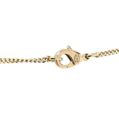 Chanel Metal Crystal Logo Bird Cage Necklace Gold 4 of 5