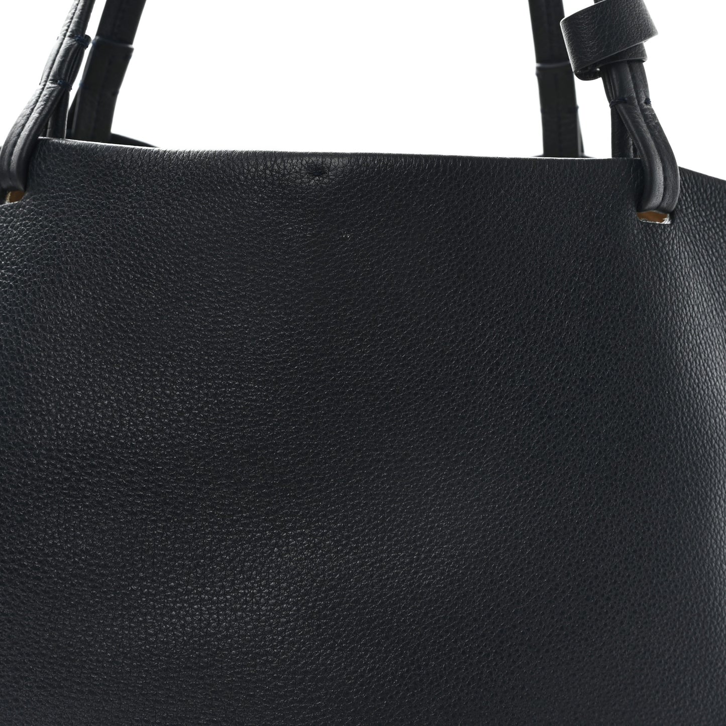 Grained Calfskin Park Tote Three Navy