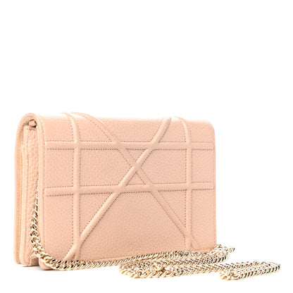Christian Dior Grained Calfskin Diorama Wallet on Chain Pouch Nude 3 of 10