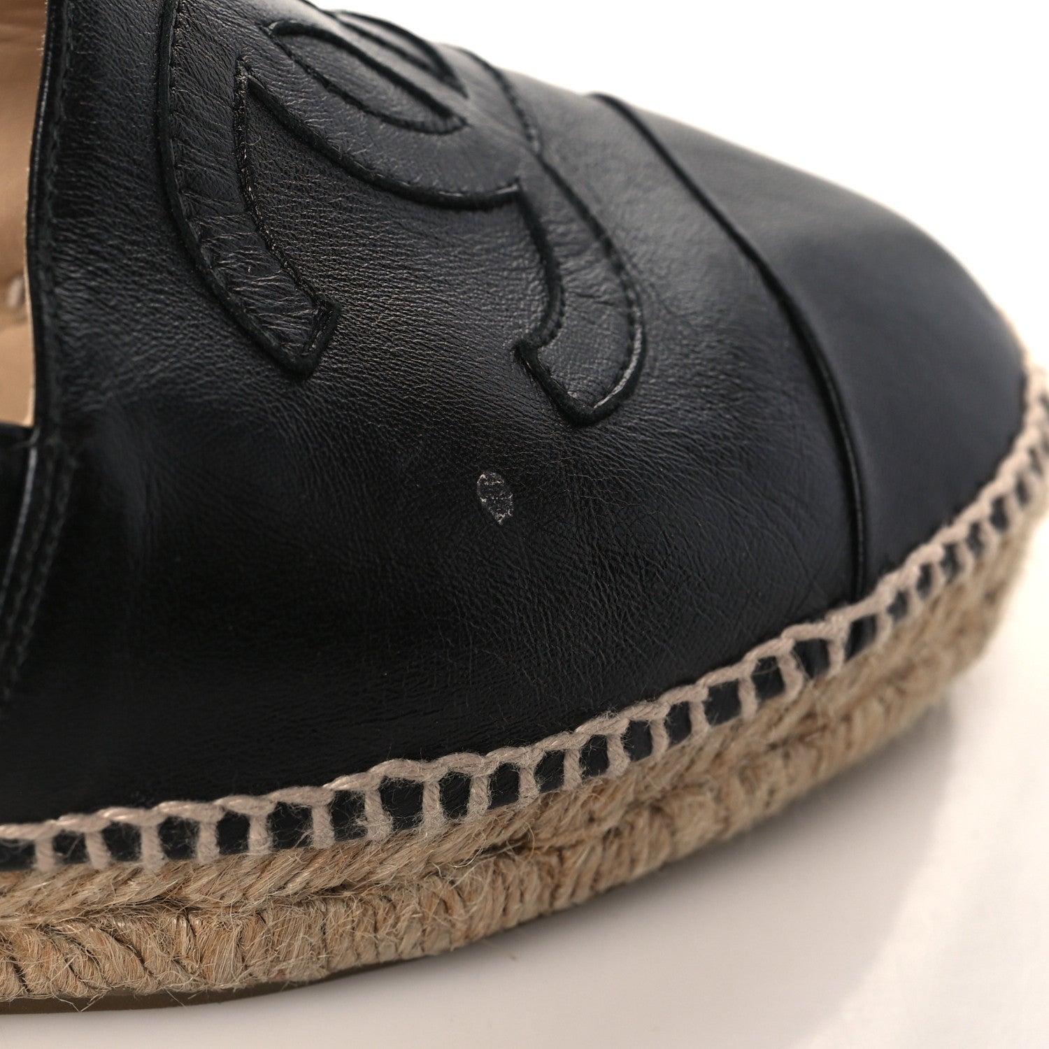 Chanel Lambskin CC Espadrilles 39 Black 9 of 9