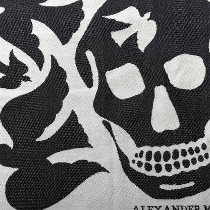 Alexander McQueen Wool Skull Bird Stole Scarf Black 5 of 8