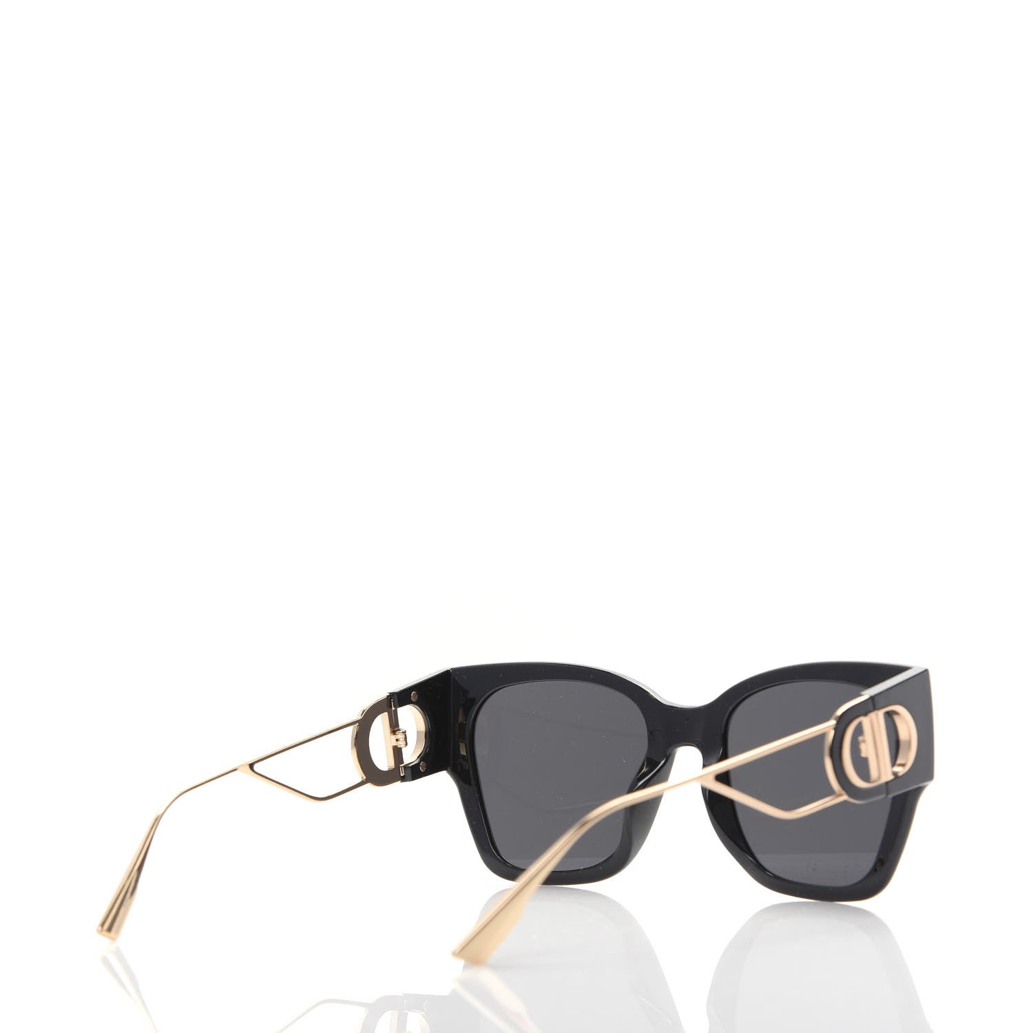Christian Dior Rectangular 30 Montaigne 1 Sunglasses Black Gold 4 of 7