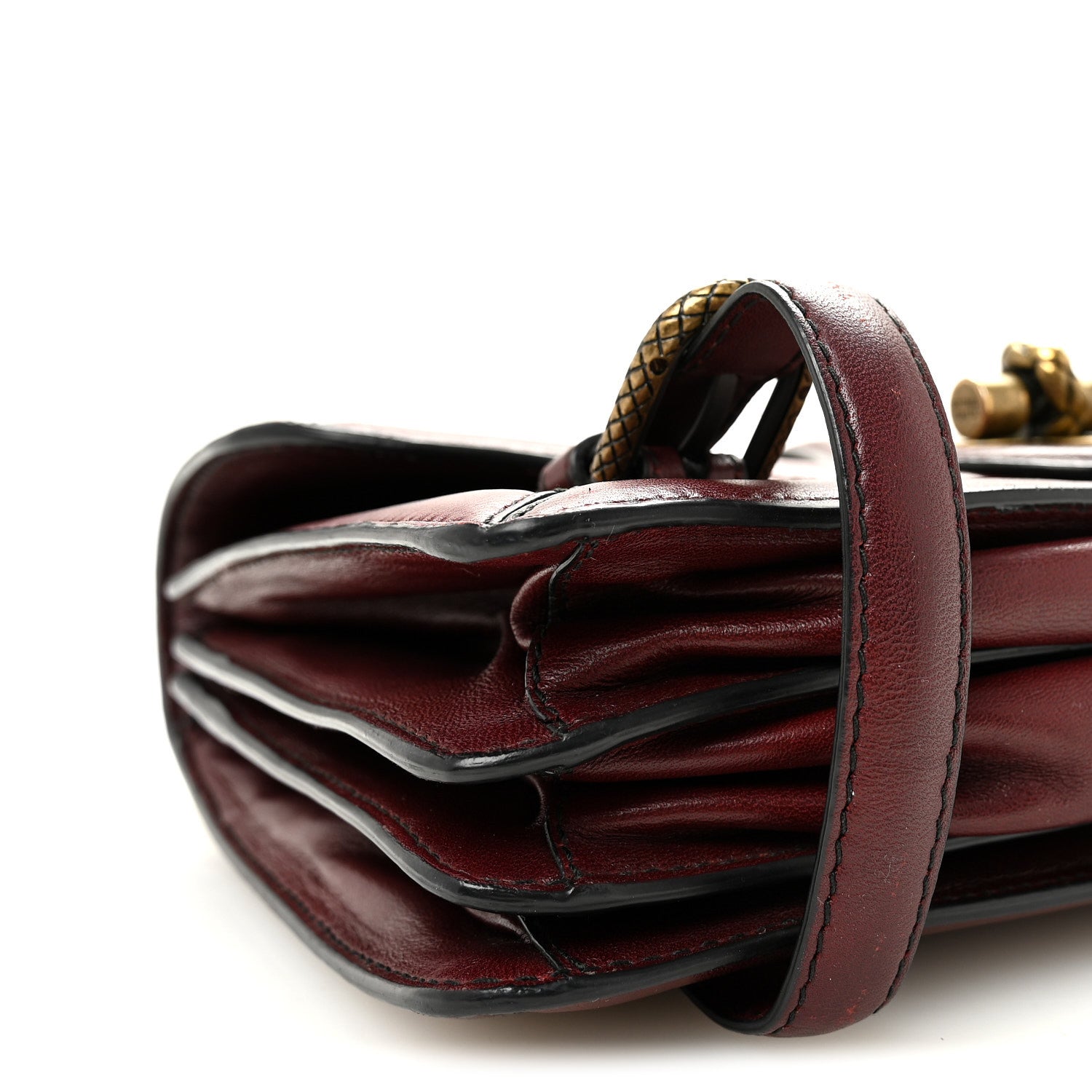 Bottega Veneta French Calfskin Intrecciato City Knot Bag Burgundy 8 of 9