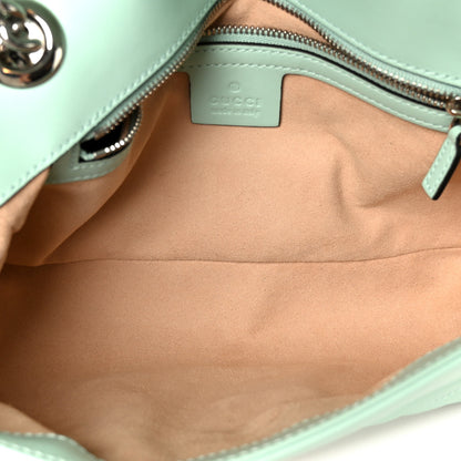 Gucci Calfskin Matelasse Small GG Marmont Shoulder Bag Water Green 5 of 12