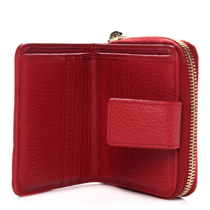 Gucci Monogram Dollar Calfskin Zip Around French Flap Wallet Beige Ebony Rosso 4 of 11