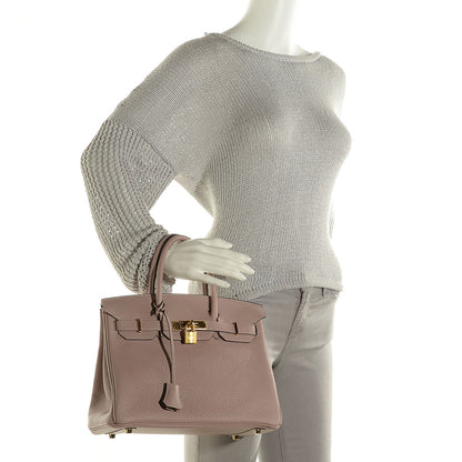 Hermes Taurillon Clemence Birkin 30 Glycine 2 of 23