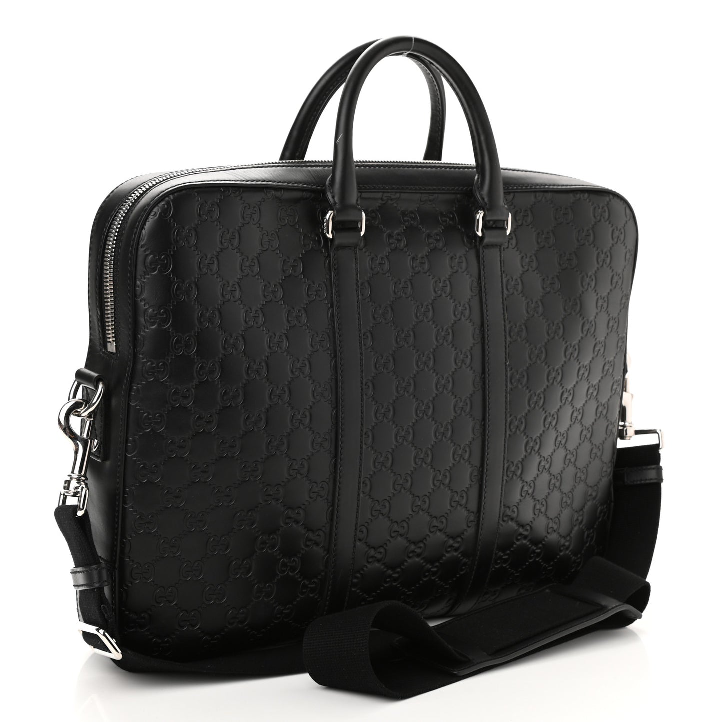 Guccissima Signature Briefcase Black