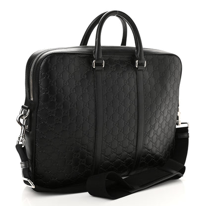 Gucci Guccissima Signature Briefcase Black 3 of 10