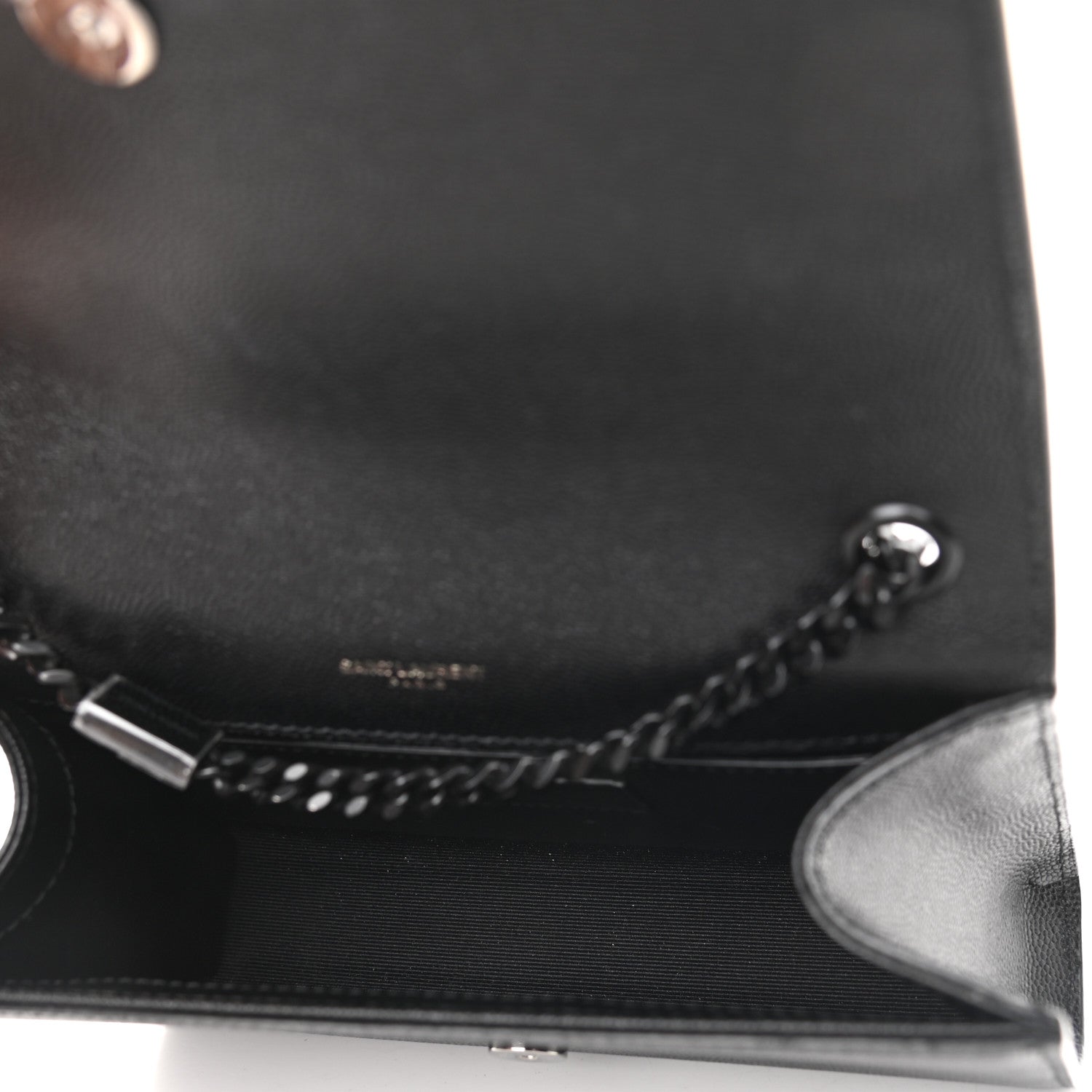Saint Laurent Grain De Poudre Small Monogram Kate Satchel Black 8 of 13
