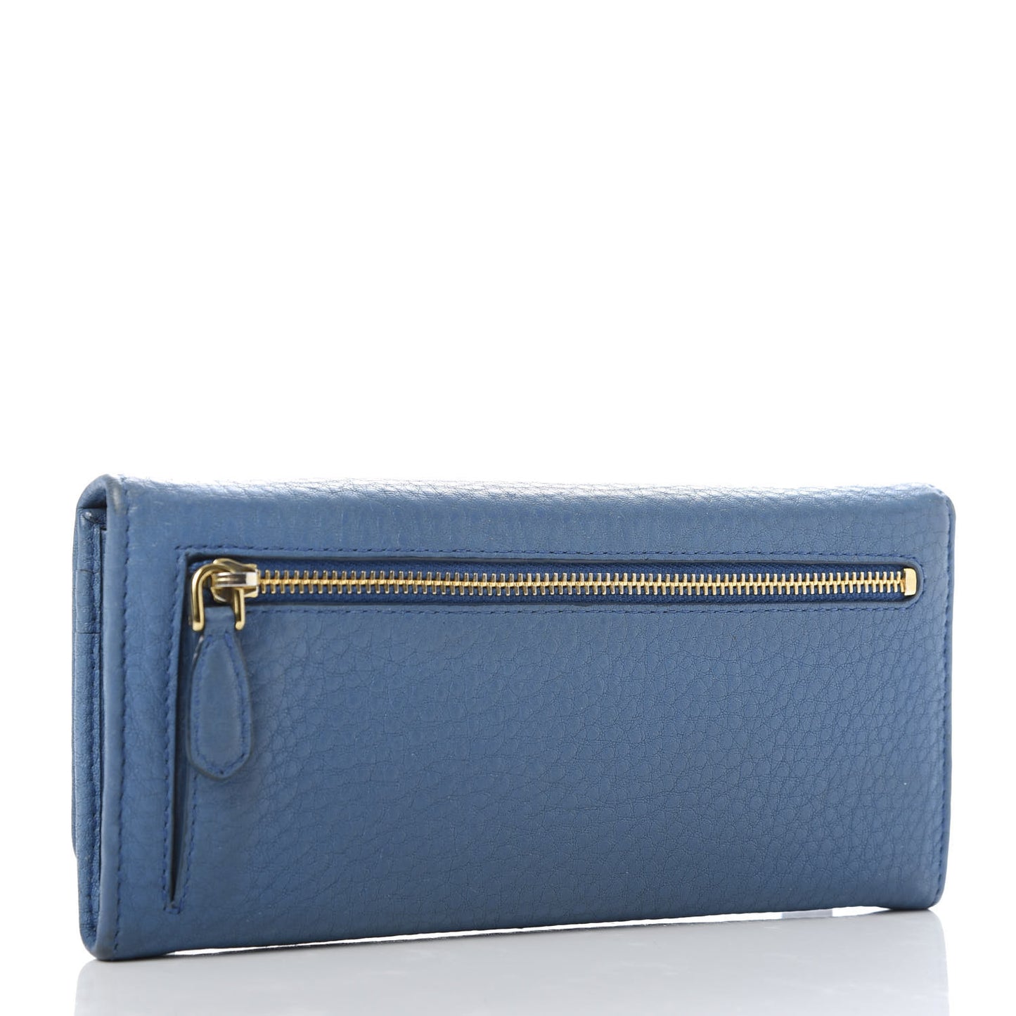 Vitello Phenix Continental Flap Wallet Cobalto