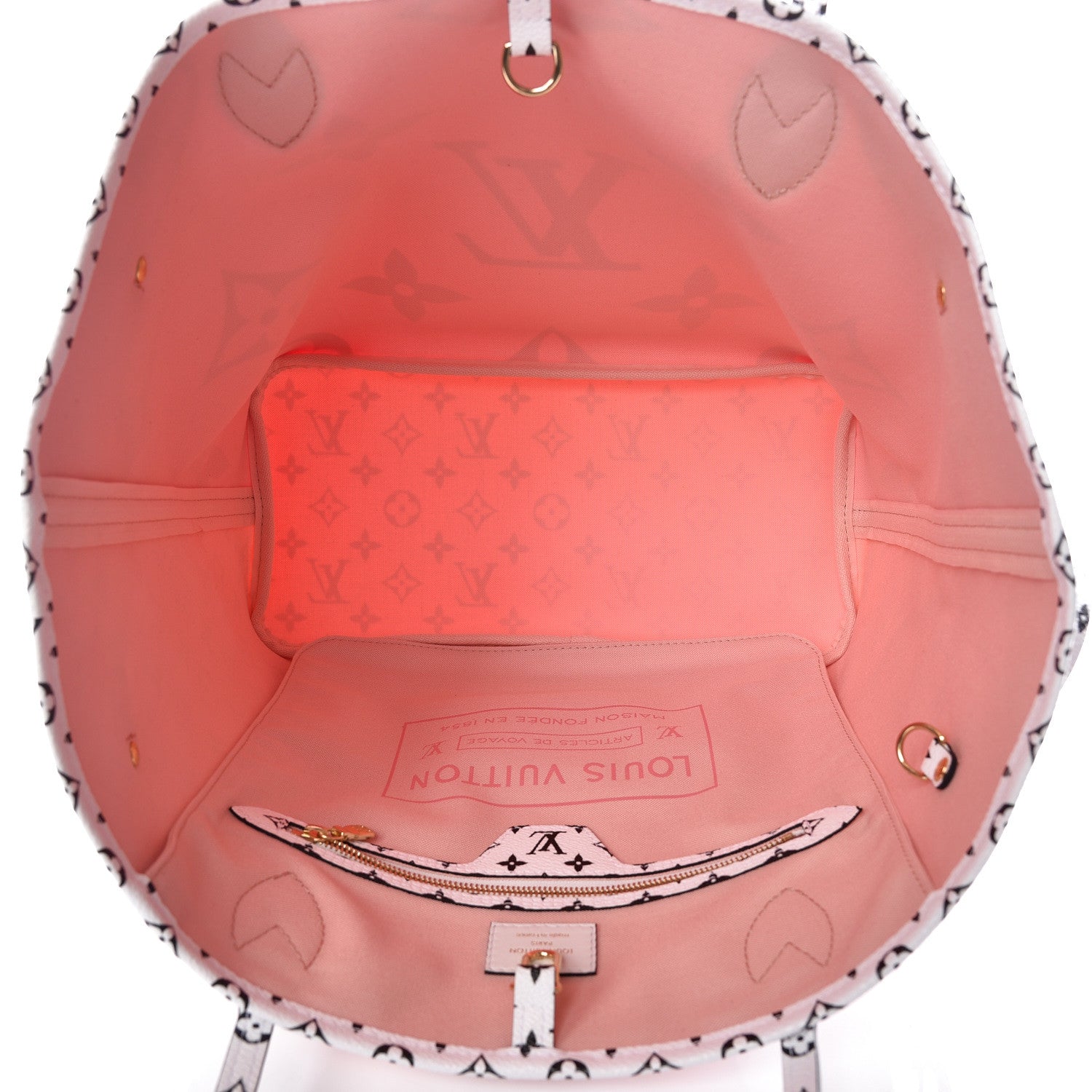 Louis Vuitton Monogram Giant Neverfull MM Rouge 7 of 9