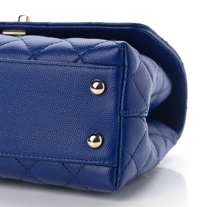 Chanel Caviar Quilted Mini Coco Handle Flap Blue 8 of 8
