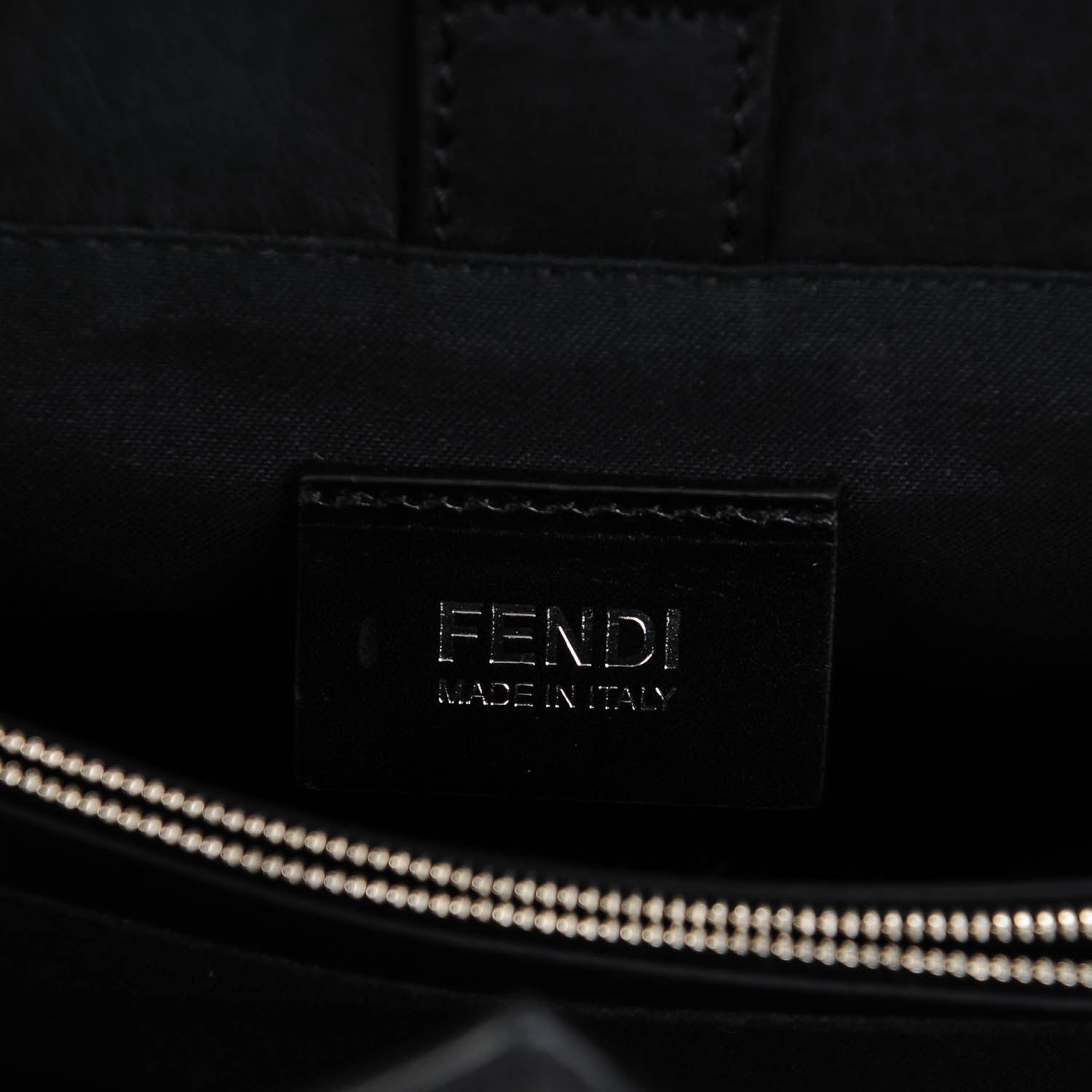 Fendi Denim Petite 2Jours Tote Blue Black 6 of 9
