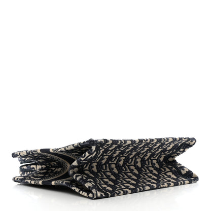 Christian Dior Oblique Small Book Tote Blue Multicolor 4 of 10