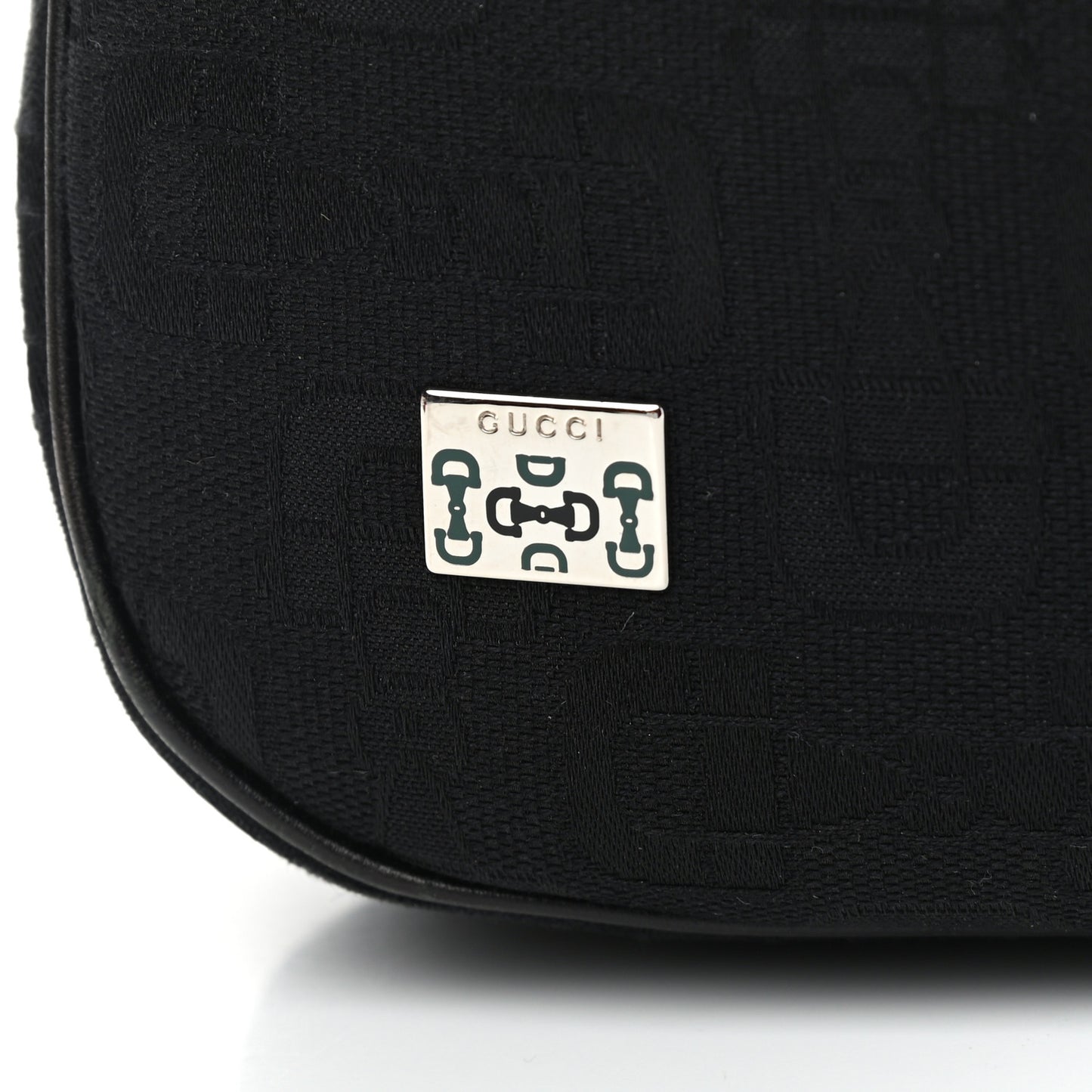 Canvas Horsebit Hobo Black