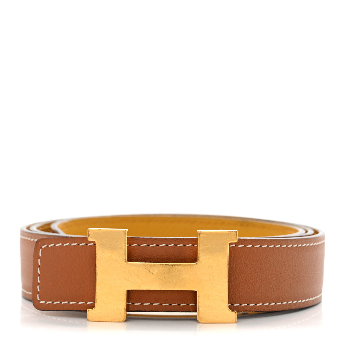 Hermes Swift Epsom 24mm Mini Constance Belt 80 Gold Jaune Ambre 1 of 7