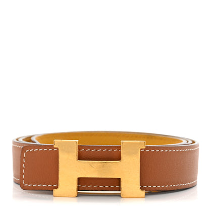 Hermes Swift Epsom 24mm Mini Constance Belt 80 Gold Jaune Ambre 1 of 7