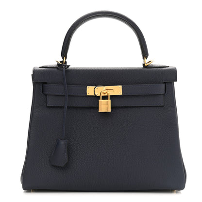 Hermes Togo Kelly Retourne 28 Bleu Nuit 1 of 11