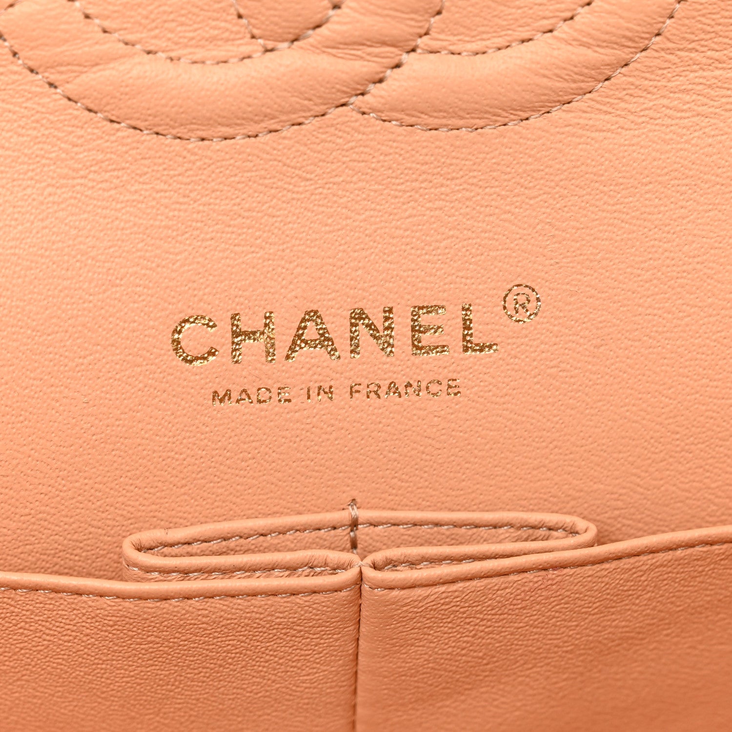 Chanel Lambskin Quilted Medium Double Flap Light Orange 7 of 13
