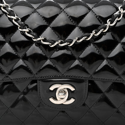 Chanel Patent Quilted Medium Double Flap Black 8 of 15
