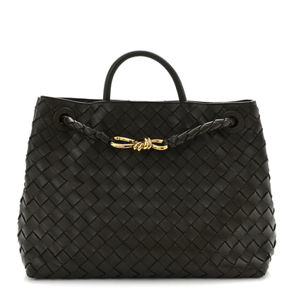 Bottega Veneta Nappa Intrecciato Medium Andiamo Shoulder Bag Kaki 1 of 9