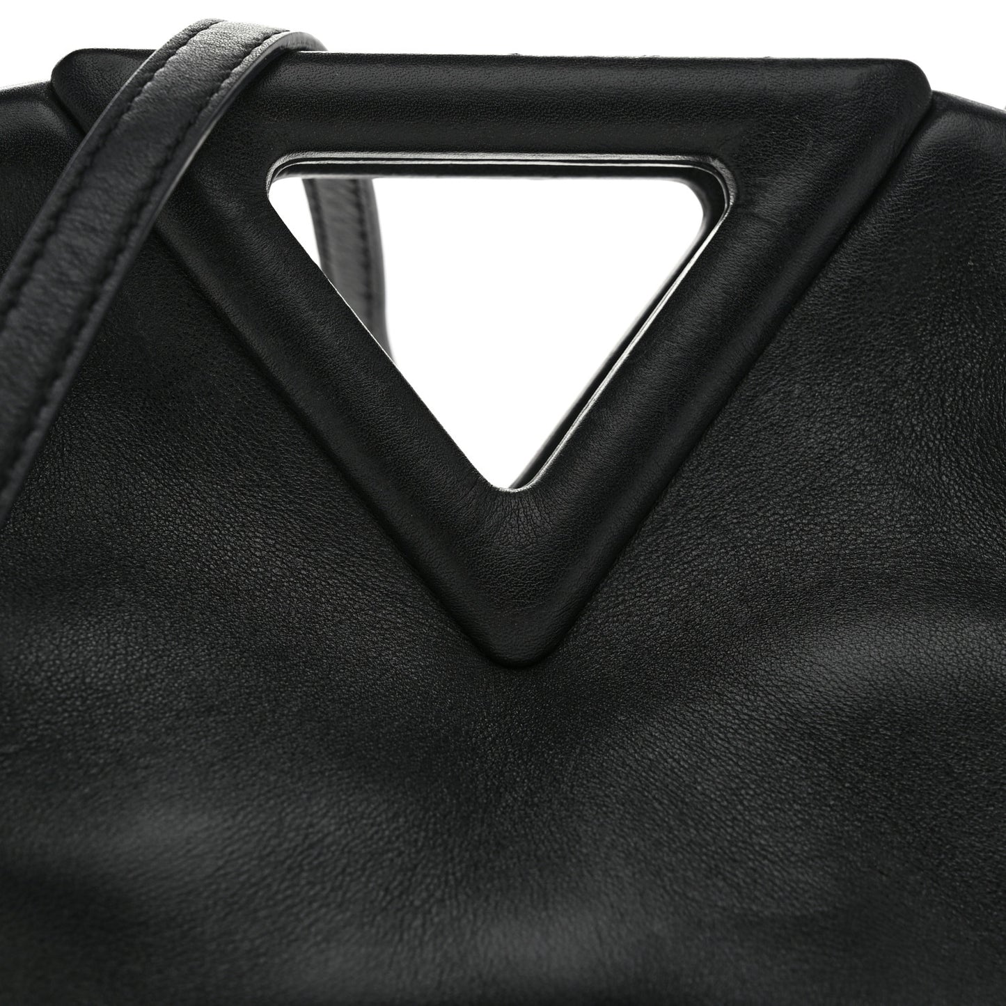 Calfskin Small The Point Triangle Bag Black