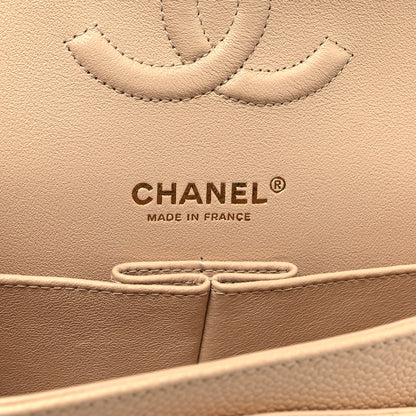 Chanel Caviar Quilted Medium Double Flap Beige 6 of 11