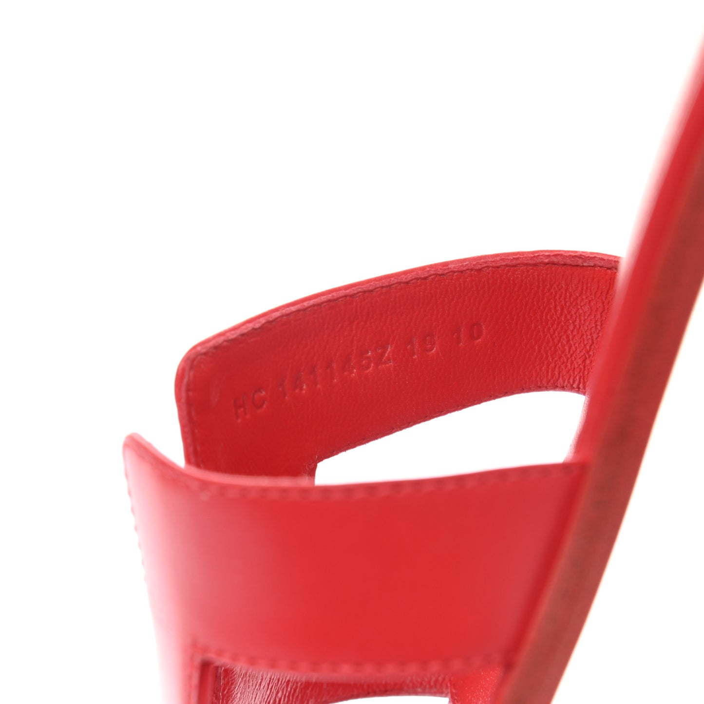 Calfskin Oran Sandals 39.5 Rouge Bali
