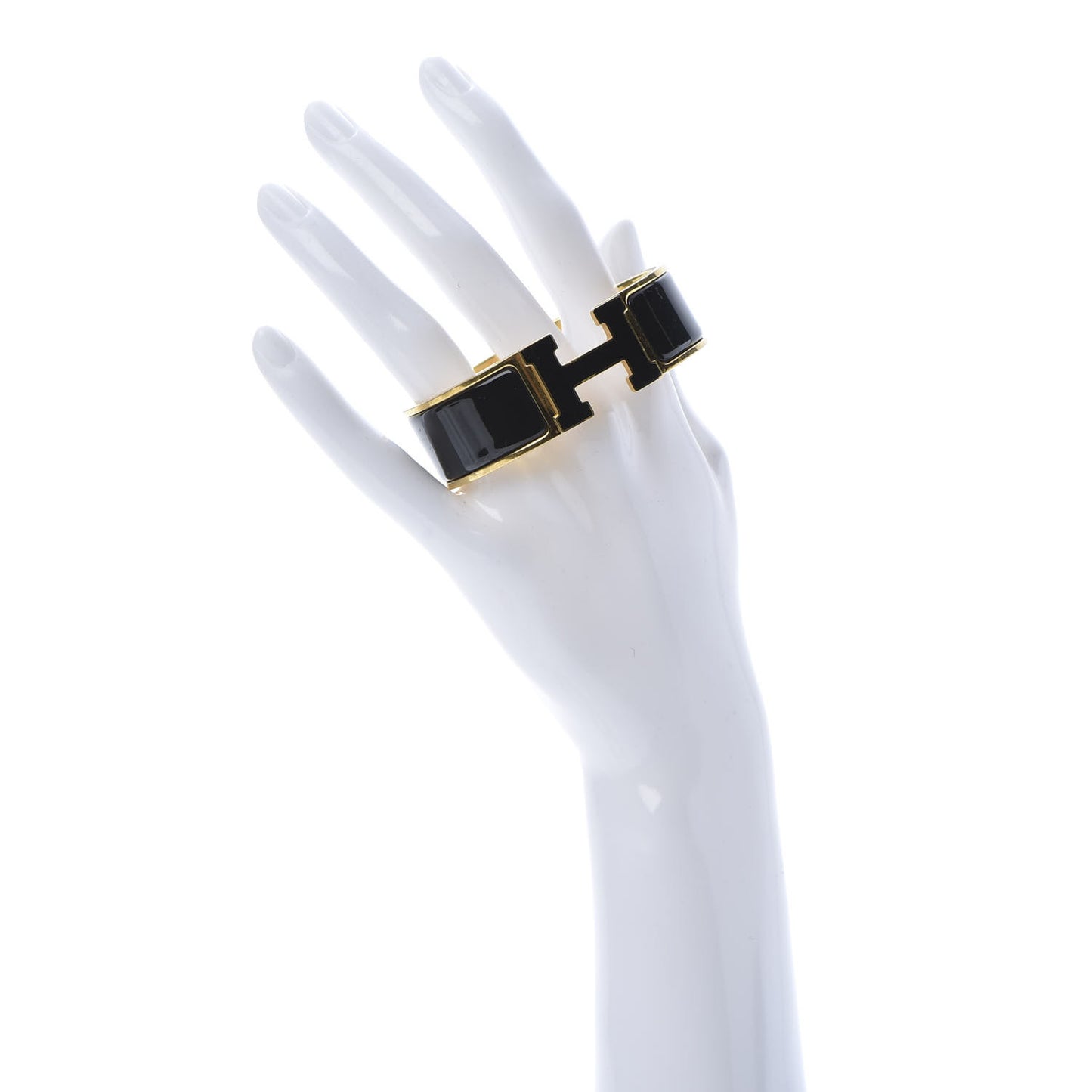 Enamel Wide Clic Clac H Bracelet PM Black