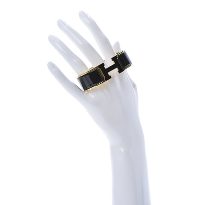Hermes Enamel Wide Clic Clac H Bracelet PM Black 2 of 6