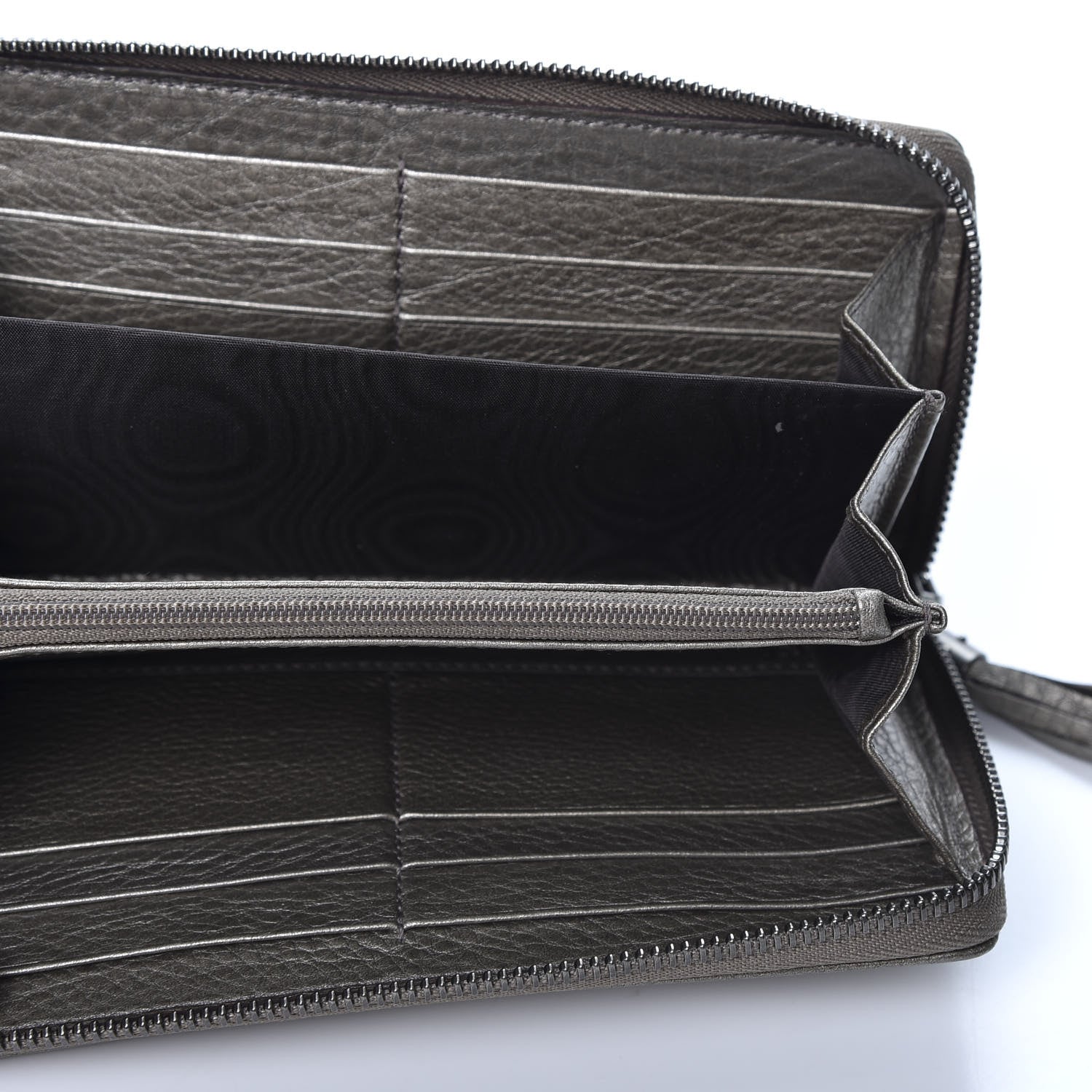 Gucci Metallic Pebbled Calfskin Soho Zip Around Wallet Sasso 4 of 8