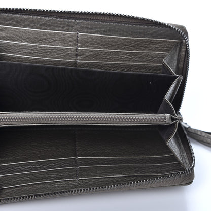 Gucci Metallic Pebbled Calfskin Soho Zip Around Wallet Sasso 4 of 8