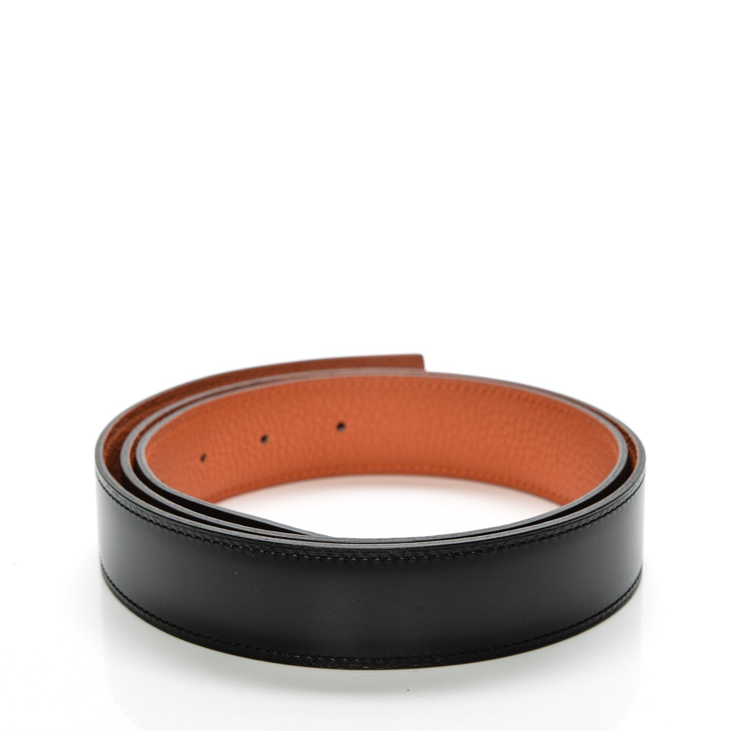 Hermes Box Togo 32mm Collier De Chien CDC Belt 95 Black Orange 2 of 5