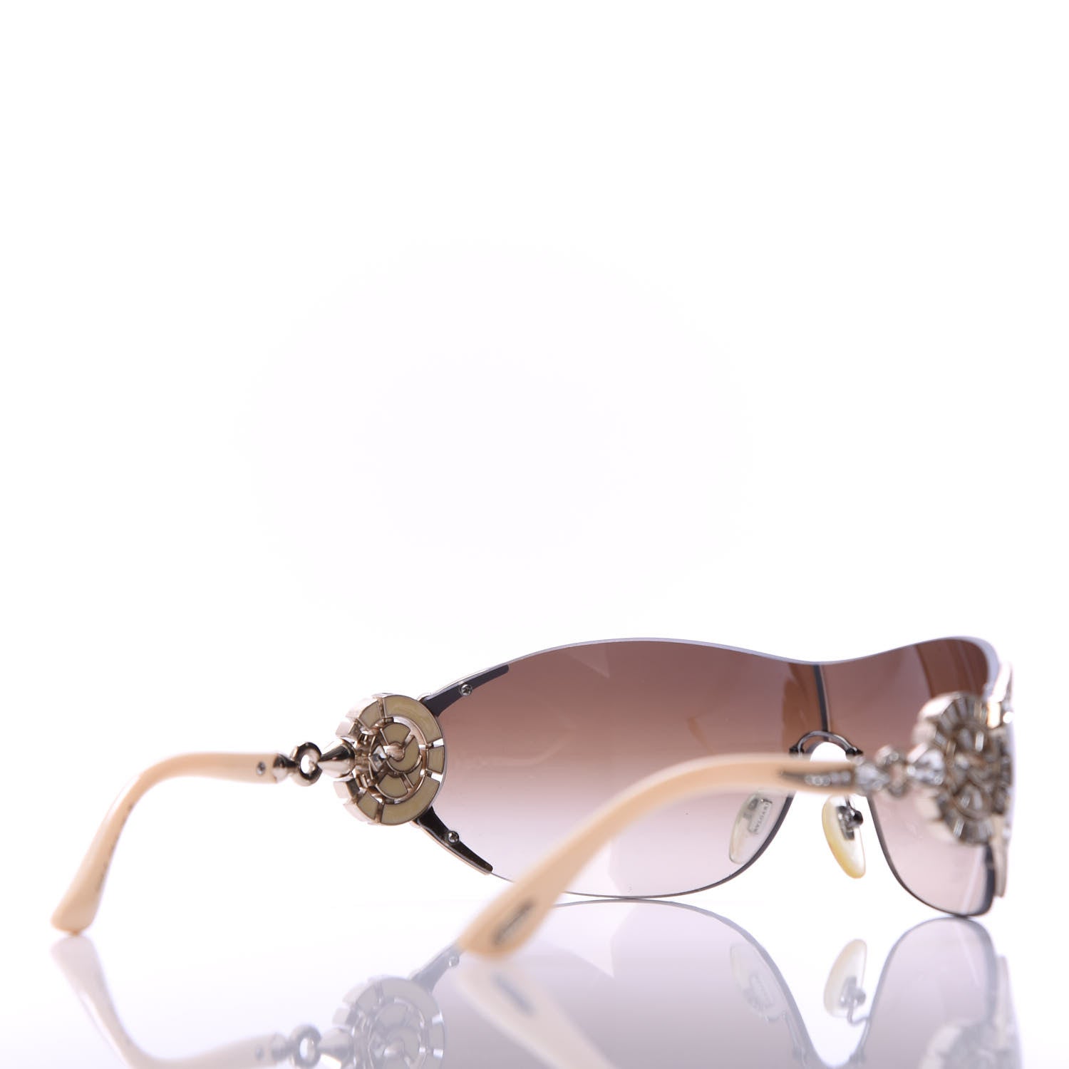 Bulgari Crystal Sunglasses 6039-B Beige 4 of 8