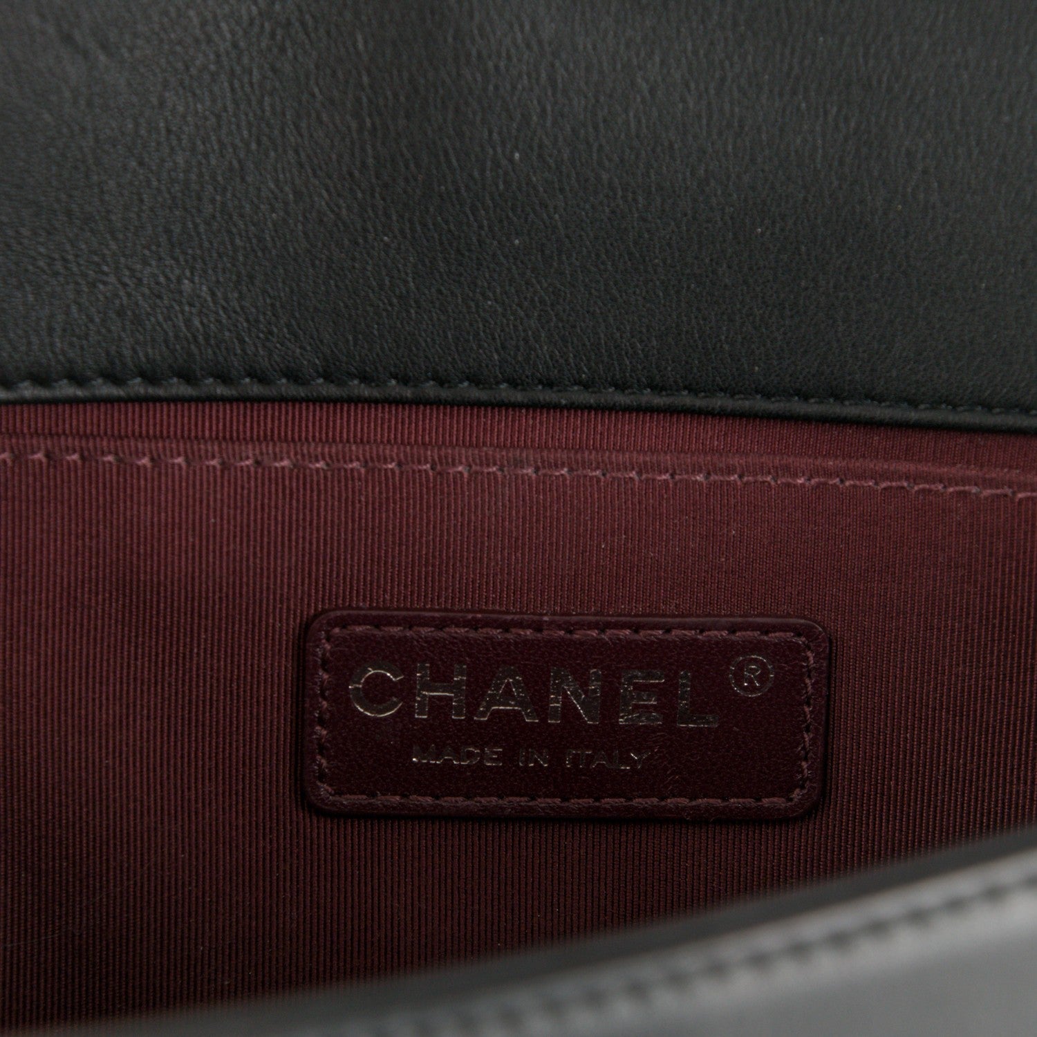 Chanel Wrinkled Lambskin Chevron Quilted Medium Boy Flap Black 8 of 9