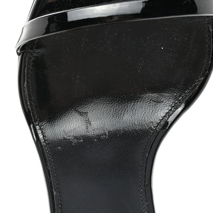 Saint Laurent Patent Calfskin Opyum 85 Sandals 39 Black 12 of 13