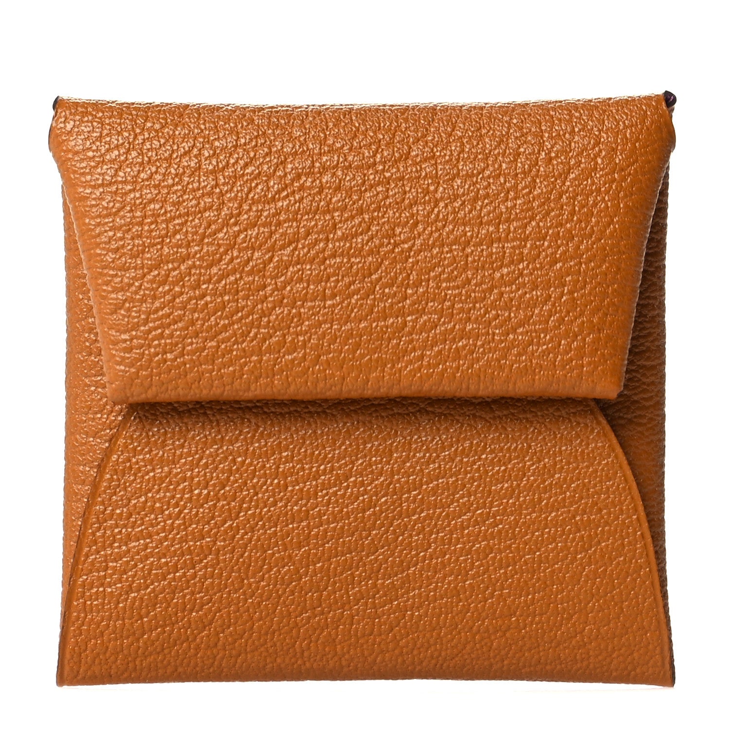 Hermes Chevre Mysore Bastia Verso Coin Purse Caramel Mauve Sylvestre 1 of 11