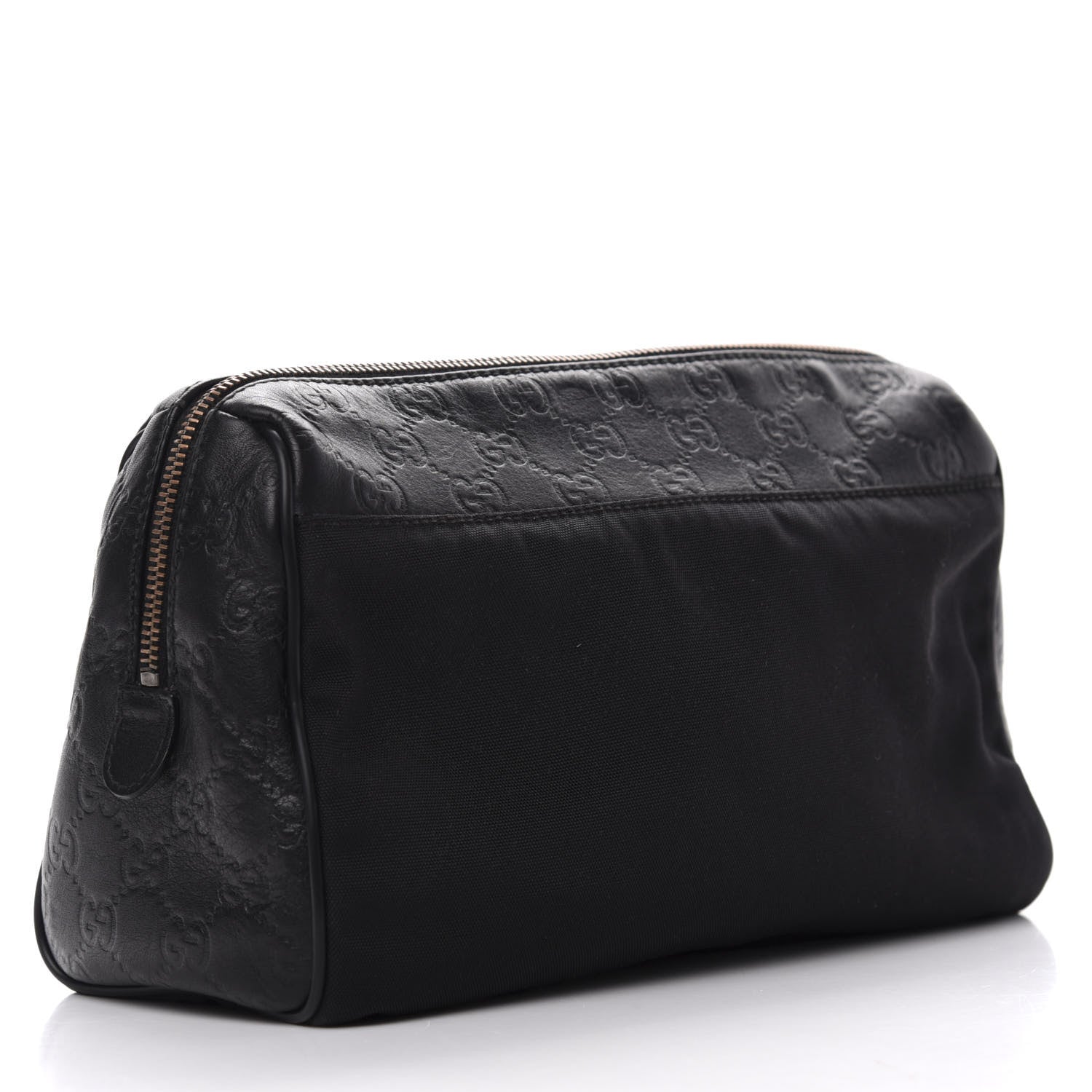 Gucci Nylon Guccissima Zip Top Pouch Black 3 of 7