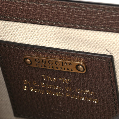 Gucci Canvas Calfskin 100 Centennial Music Mini Bamboo 1947 Top Handle Bag Multicolor 5 of 7