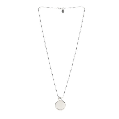 Tiffany Sterling Silver Round Tag Bead Necklace 3 of 5
