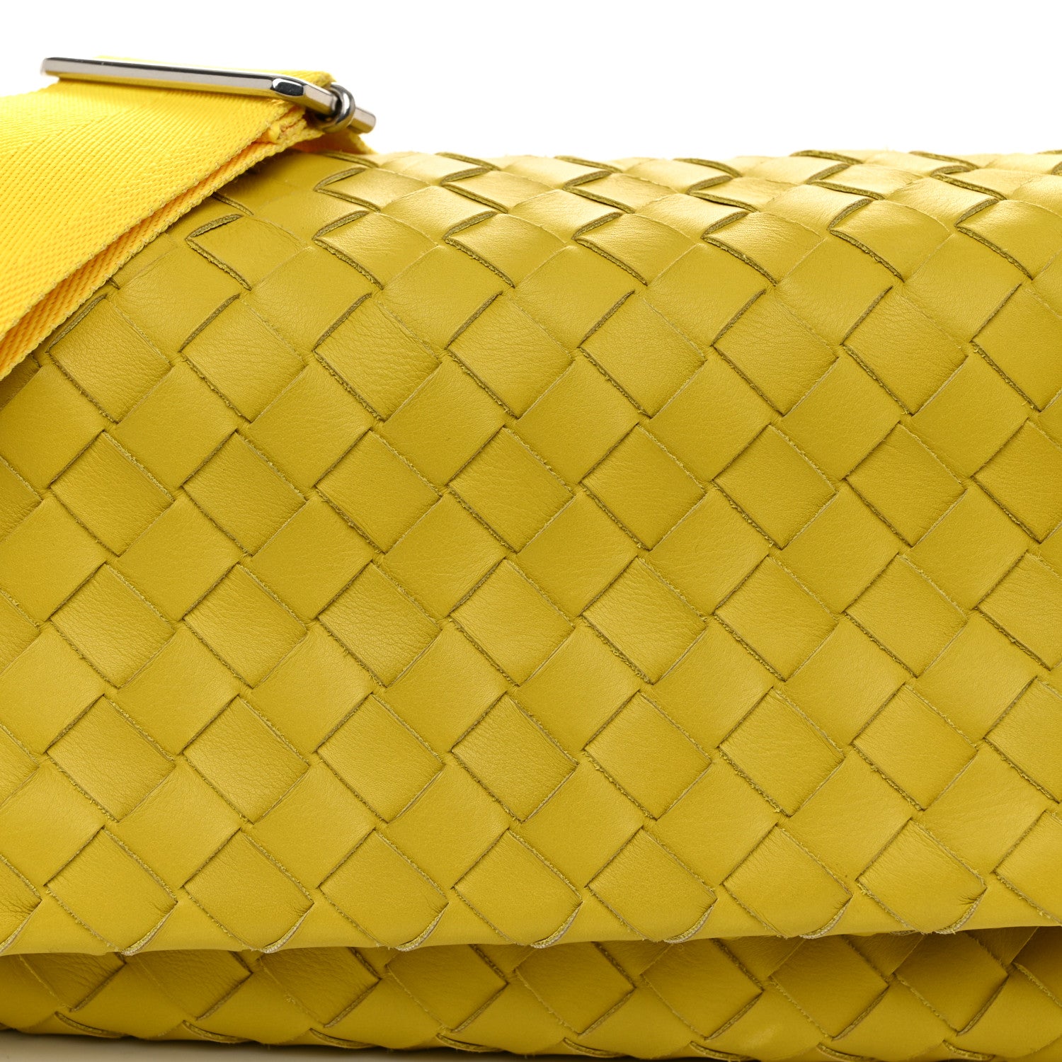 Bottega Veneta Nappa Intrecciato Small Fold Crossbody Messenger Lemon 7 of 9