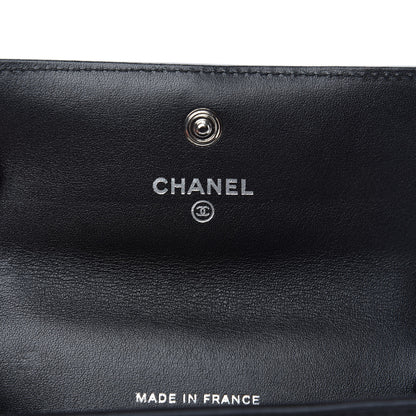 Chanel Patent CC Card Holder Black White 6 of 8