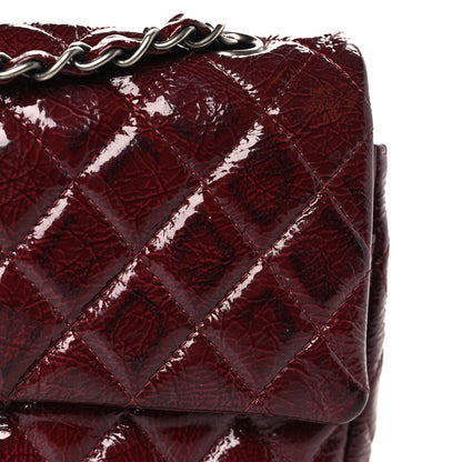 Chanel Patent Calfskin Quilted Medium Double Flap Burgundy 12 of 13