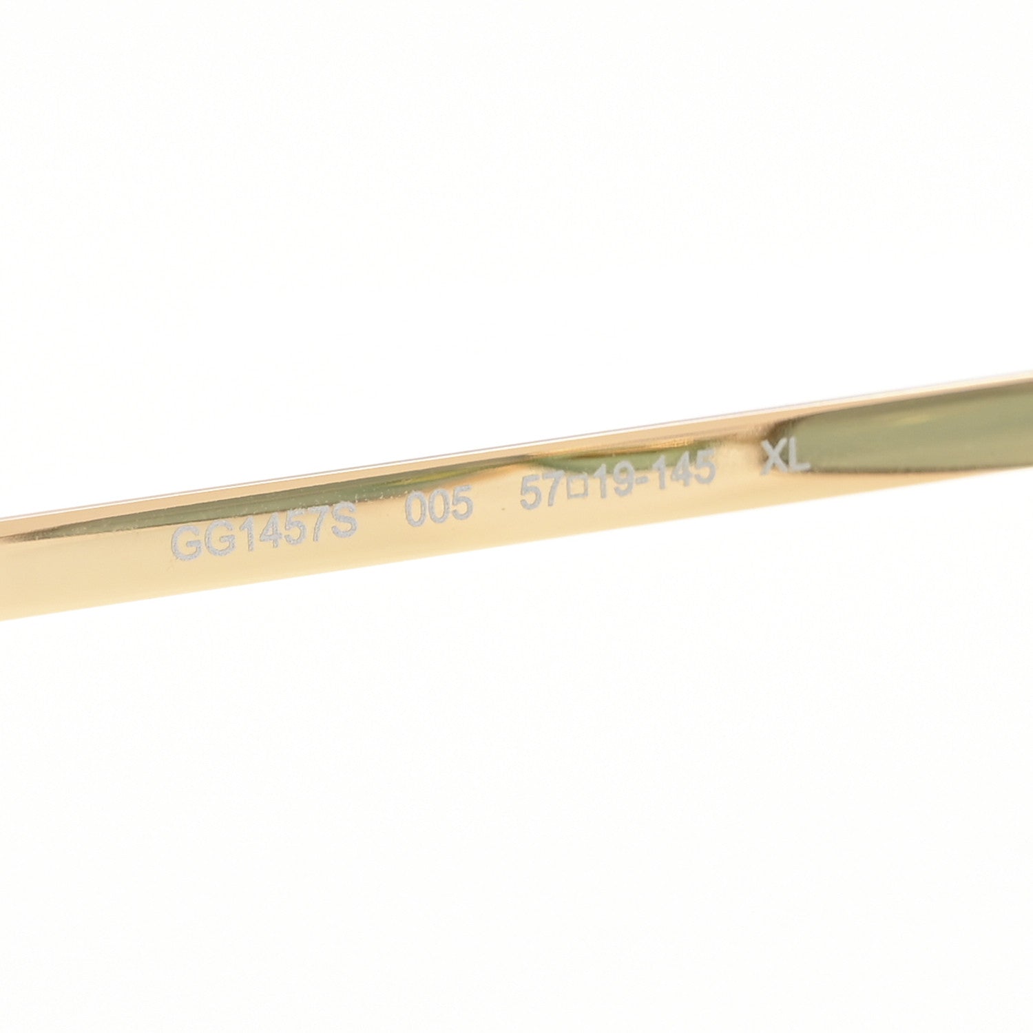 Gucci Metal Rectangular Sunglasses GG1457S Green Gold 6 of 9