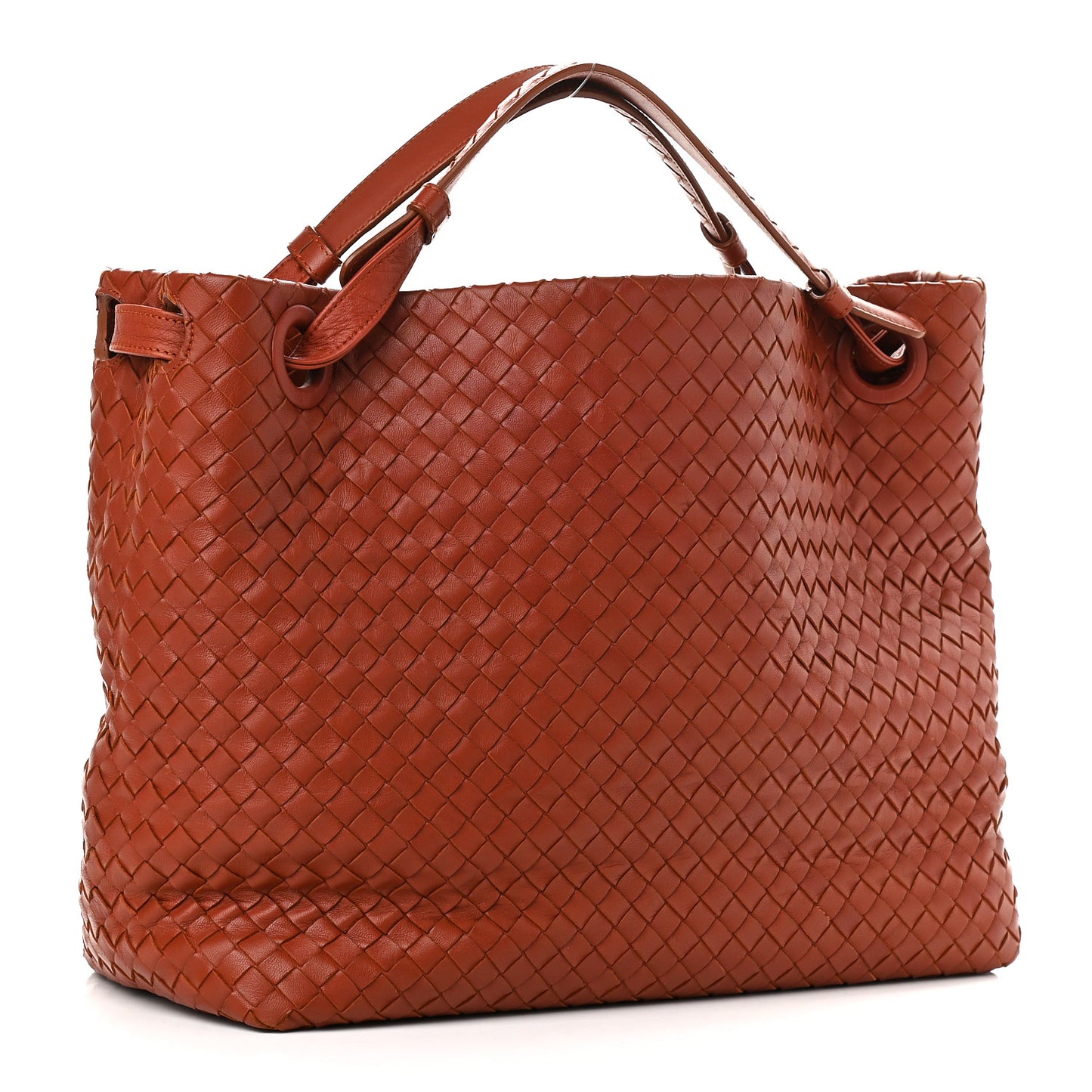 Nappa Intrecciato Medium Garda Bag Rust