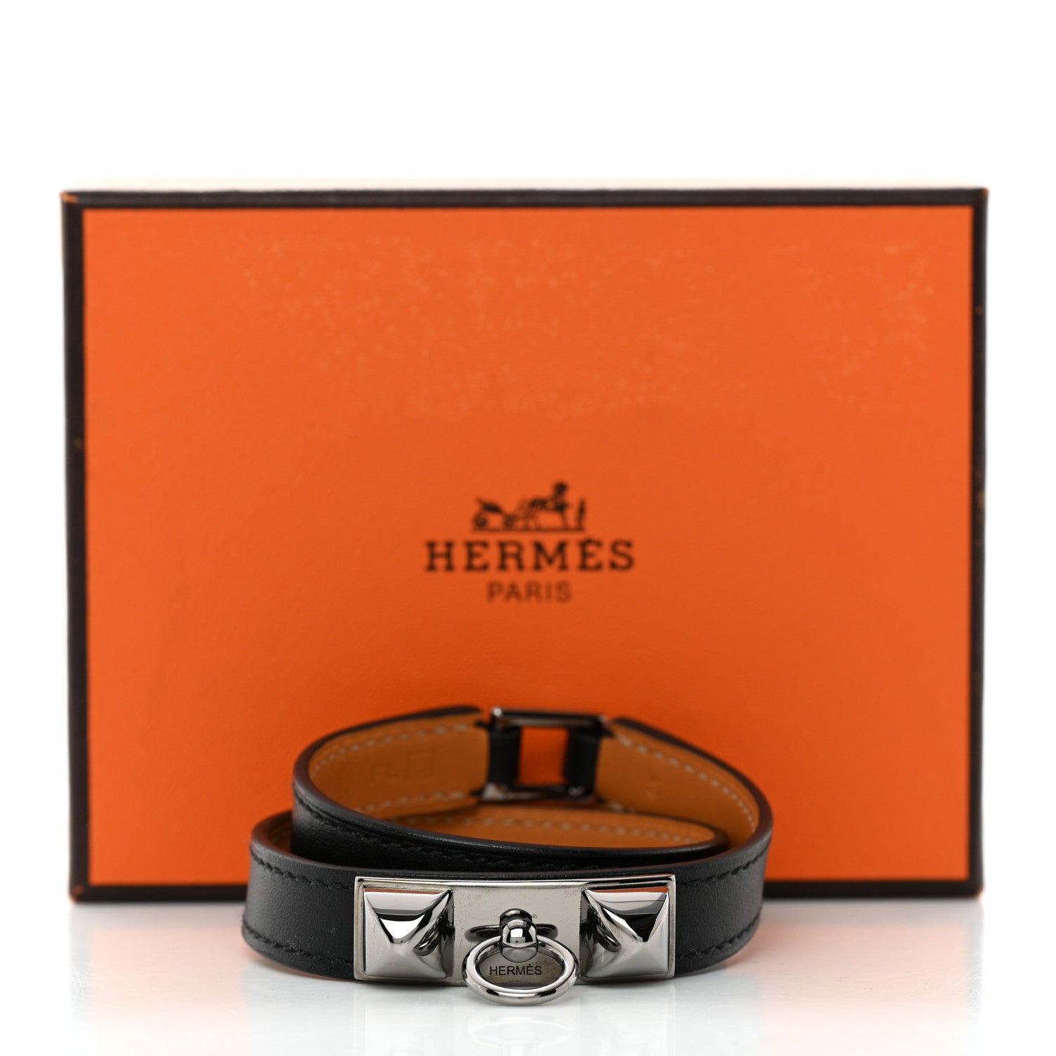 Hermes Box Rivale Double Tour Bracelet S Black 7 of 7