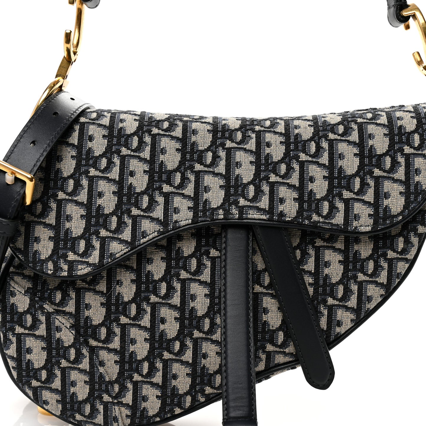 Oblique Saddle Bag With Strap Blue