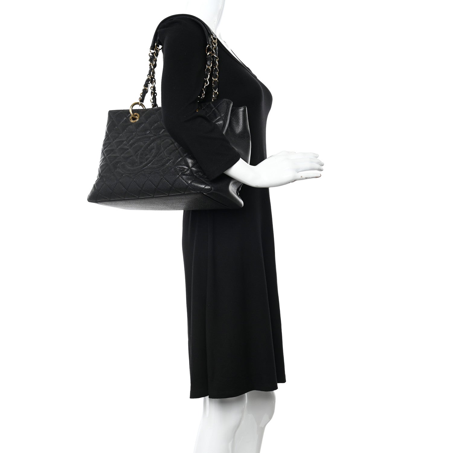 Chanel Caviar Quilted Grand Shopping Tote GST Black 2 of 15
